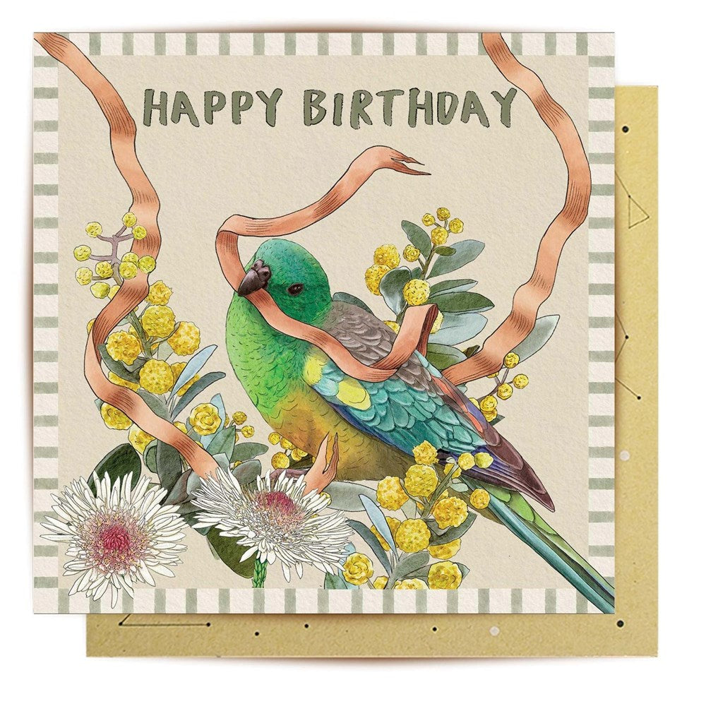 Greeting Card Happy Birthday At Golden Hour