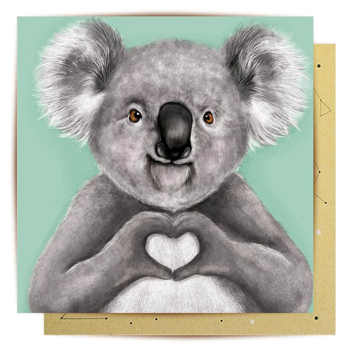 La La Land: Greeting Card Heart Koala