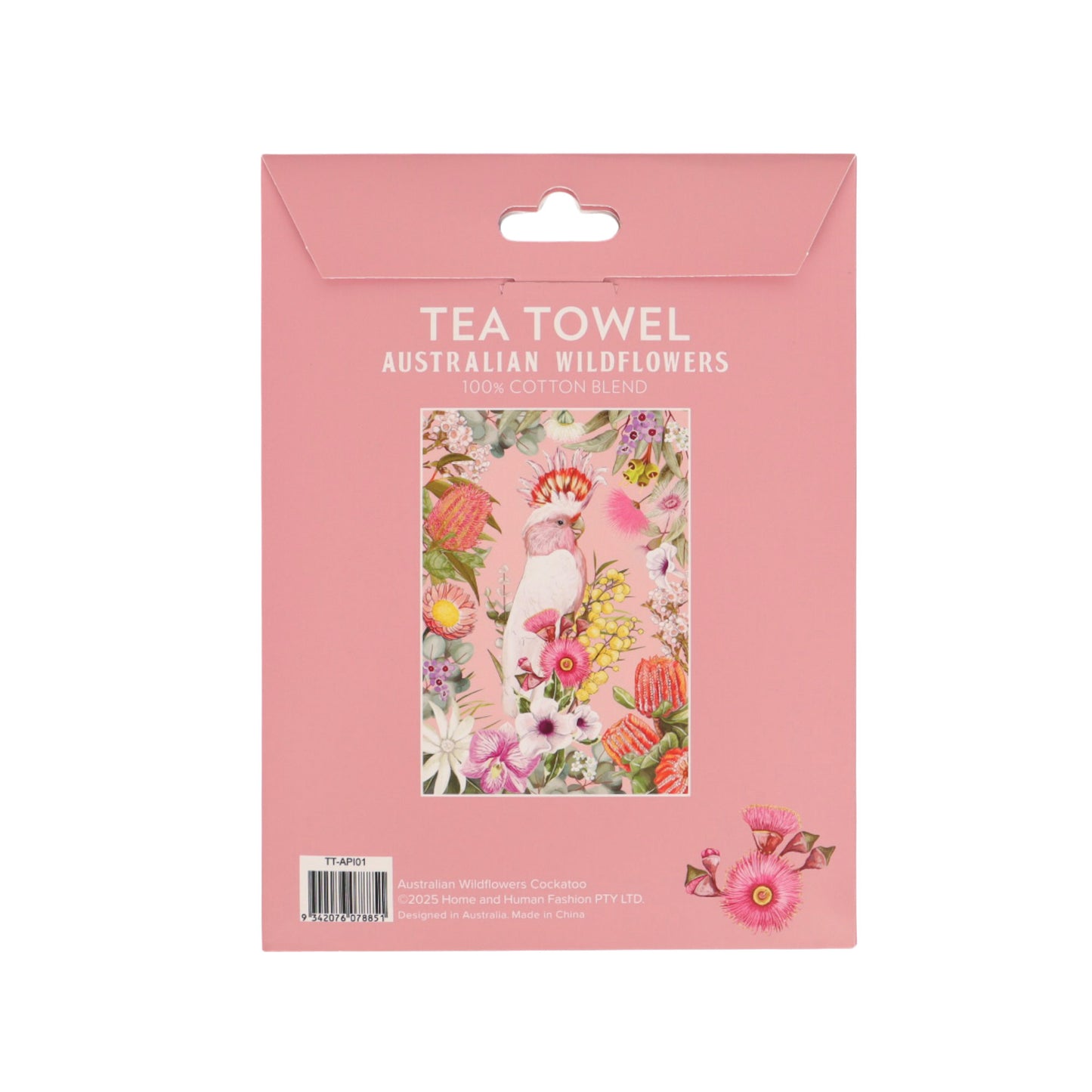 La La Land Tea Towel - Australian Wildflowers Cockatoo
