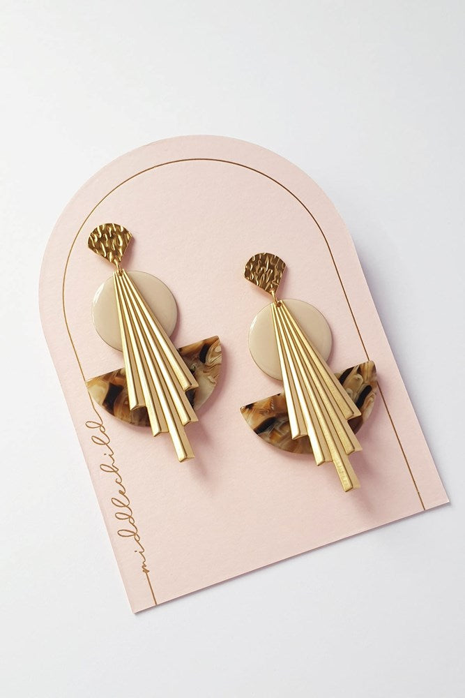 Middle Child: Broadway Earrings - Macadamia