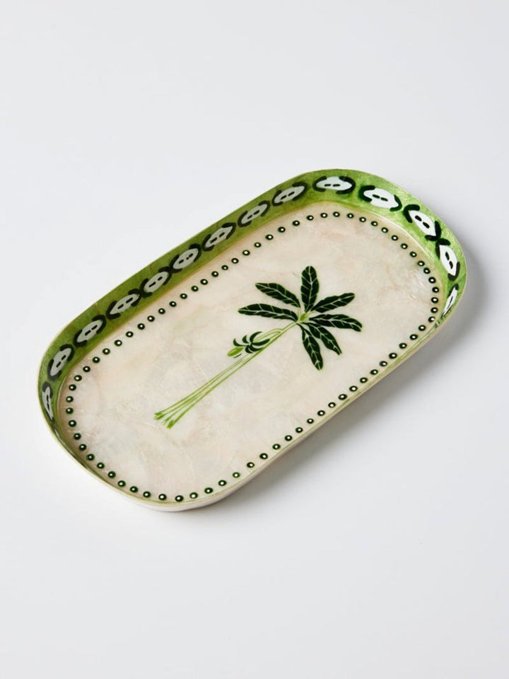 Jones & Co: Atlantic Green Palm Tray