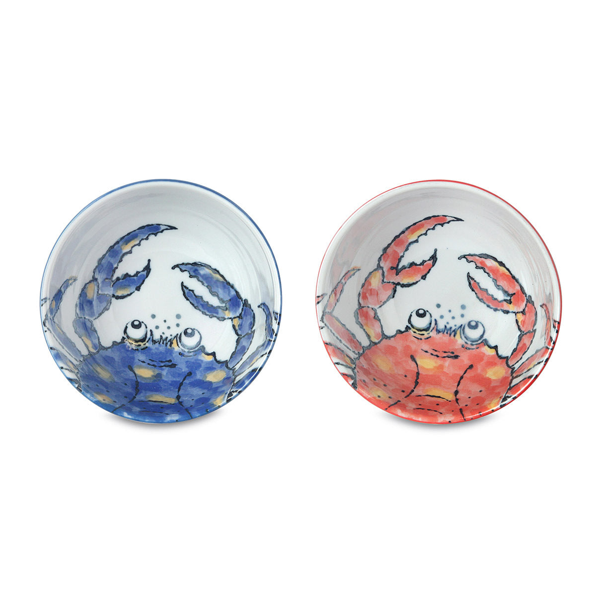 Japanese Crab Bowl and Chopsticks Set