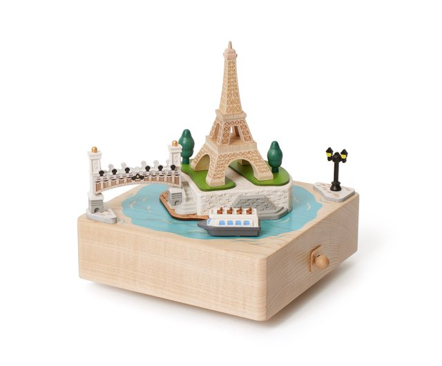 Music Box City Wooden Paris