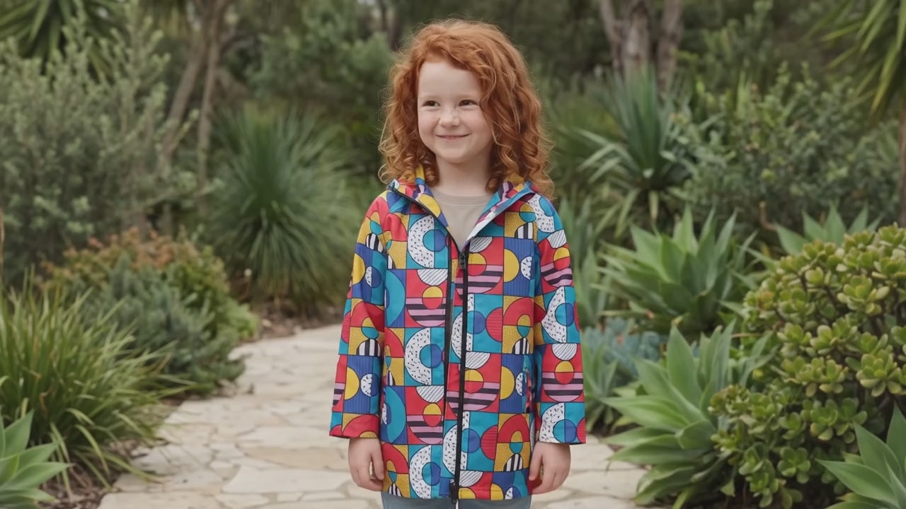 AI creative — Raincoat Memphis Geometric Kids