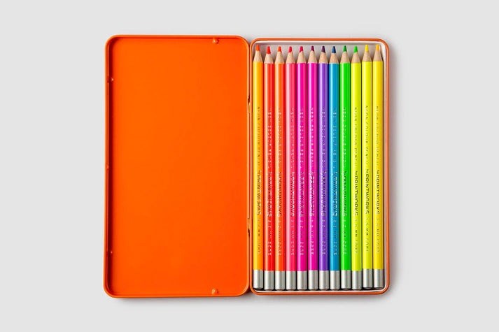 Printworks: Colour Pencils (Set Of 12) - Neon