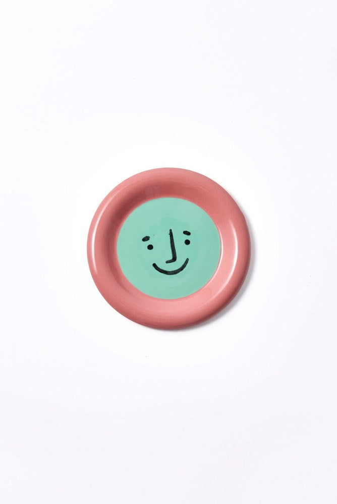 Jones & Co: Smiley Plate Green Pink