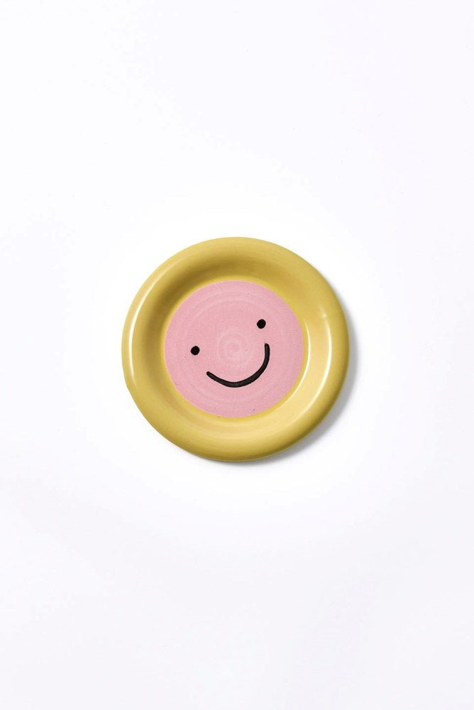 SMILEY PLATE PINK YELLOW