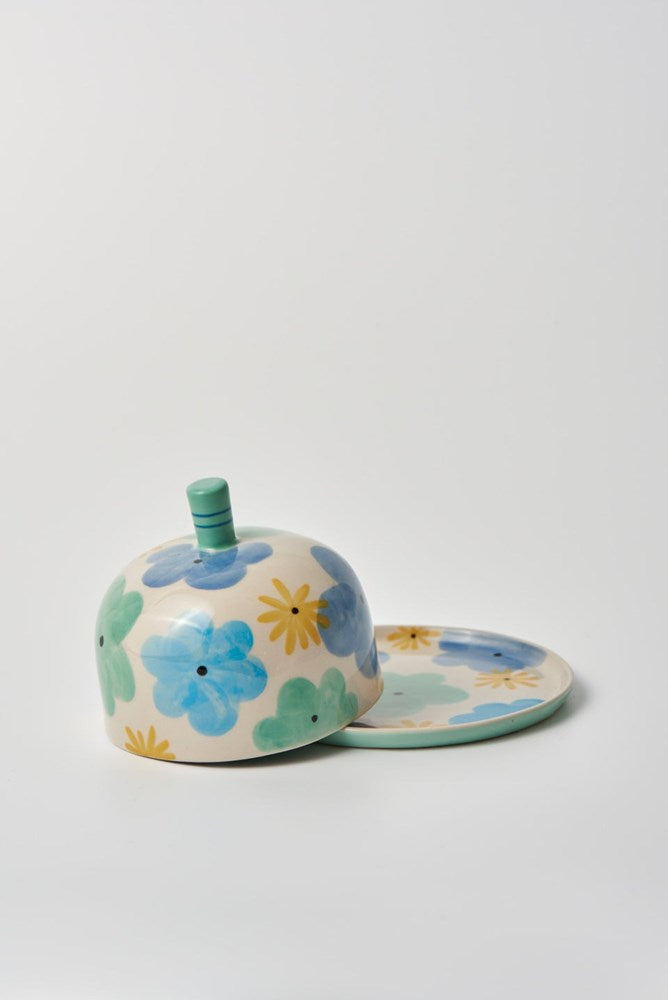 Jones & Co: Ditsy Butter Dish Blue