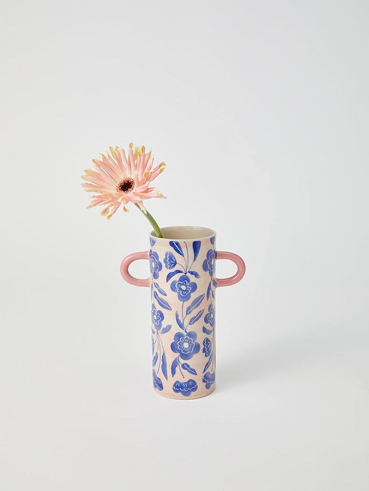 Jones & Co: GRIFFE BLUE FLORAL BUD VASE