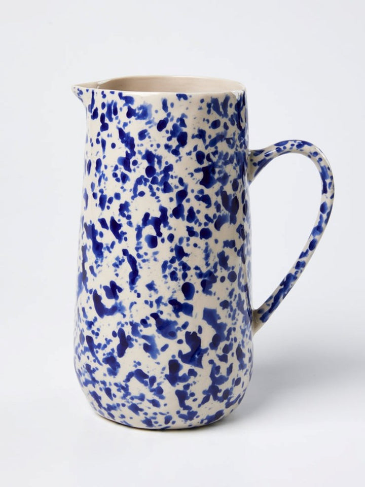 Jones & Co: Splatter Jug Blue