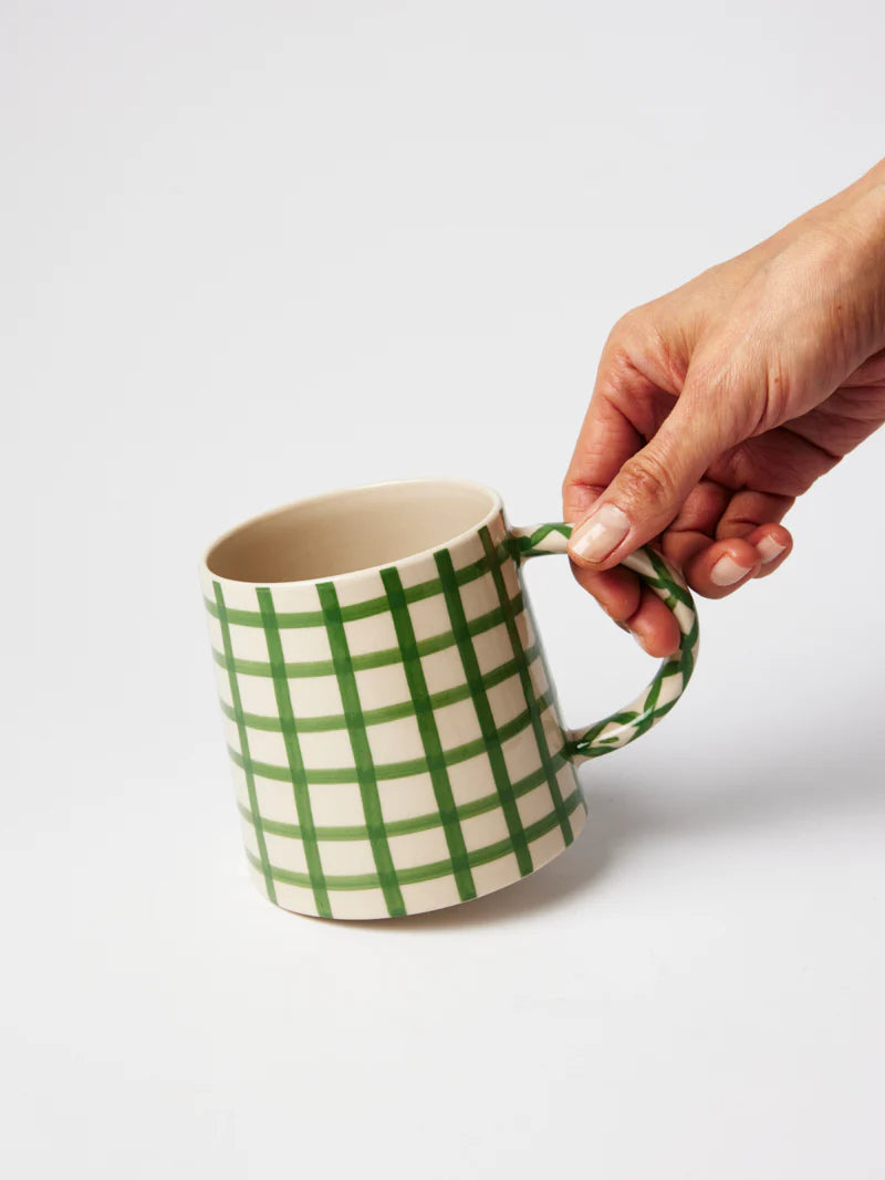 Jones & Co: Larder Check Mug Green