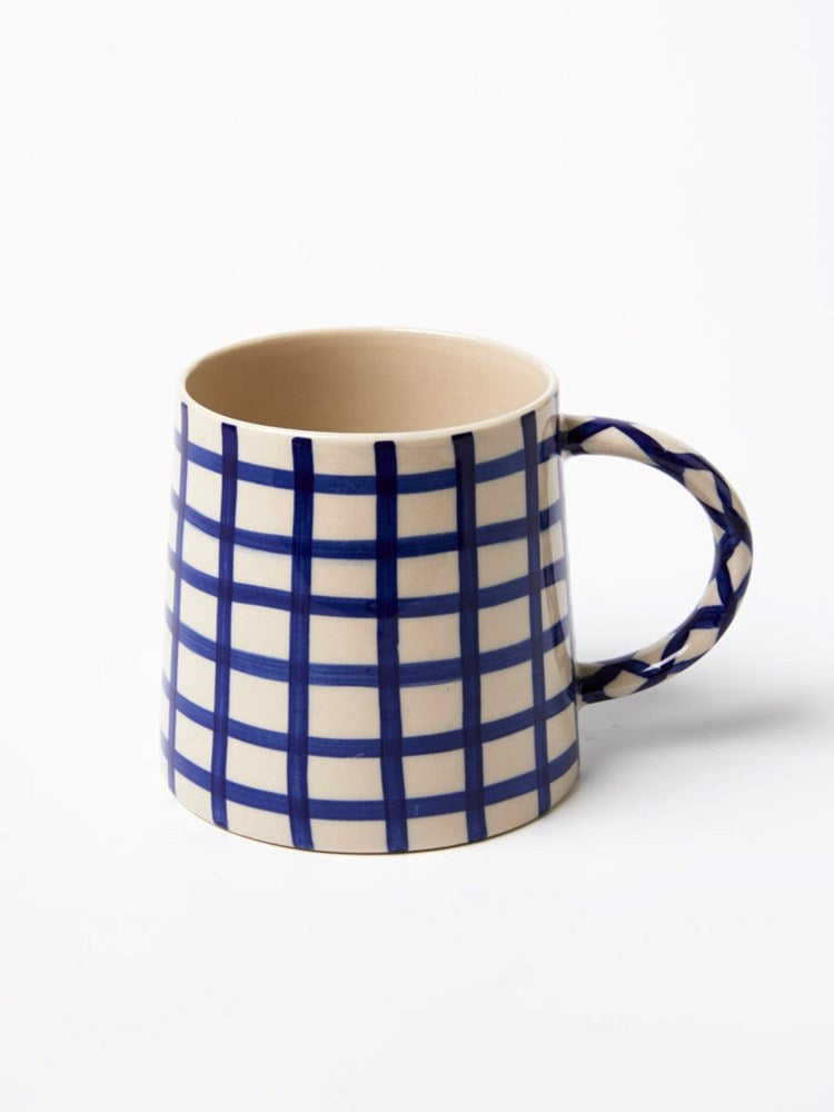 Jones & Co: Larder Check Mug Navy