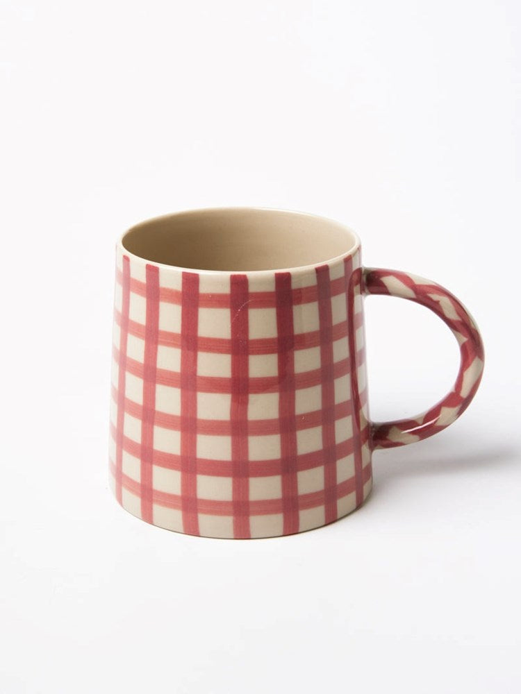 Jones & Co: Larder Check Mug Pink