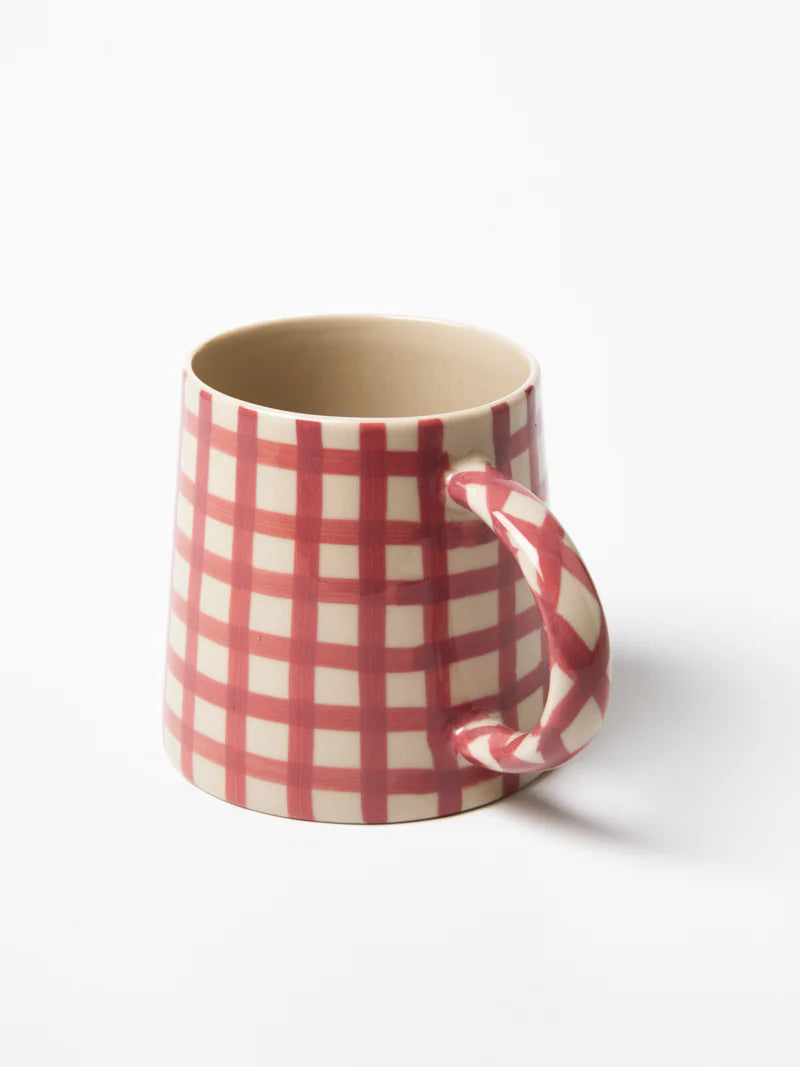 Jones & Co: Larder Check Mug Pink