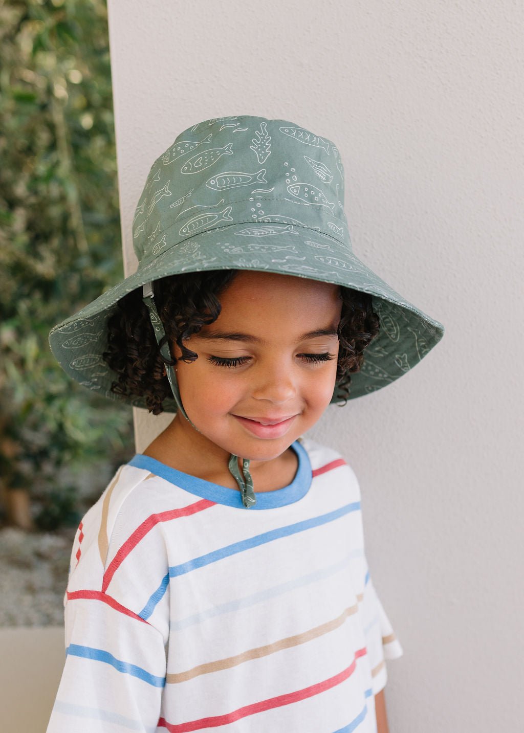 Acorn Kids School Of Fish Wide Brim Bucket Hat