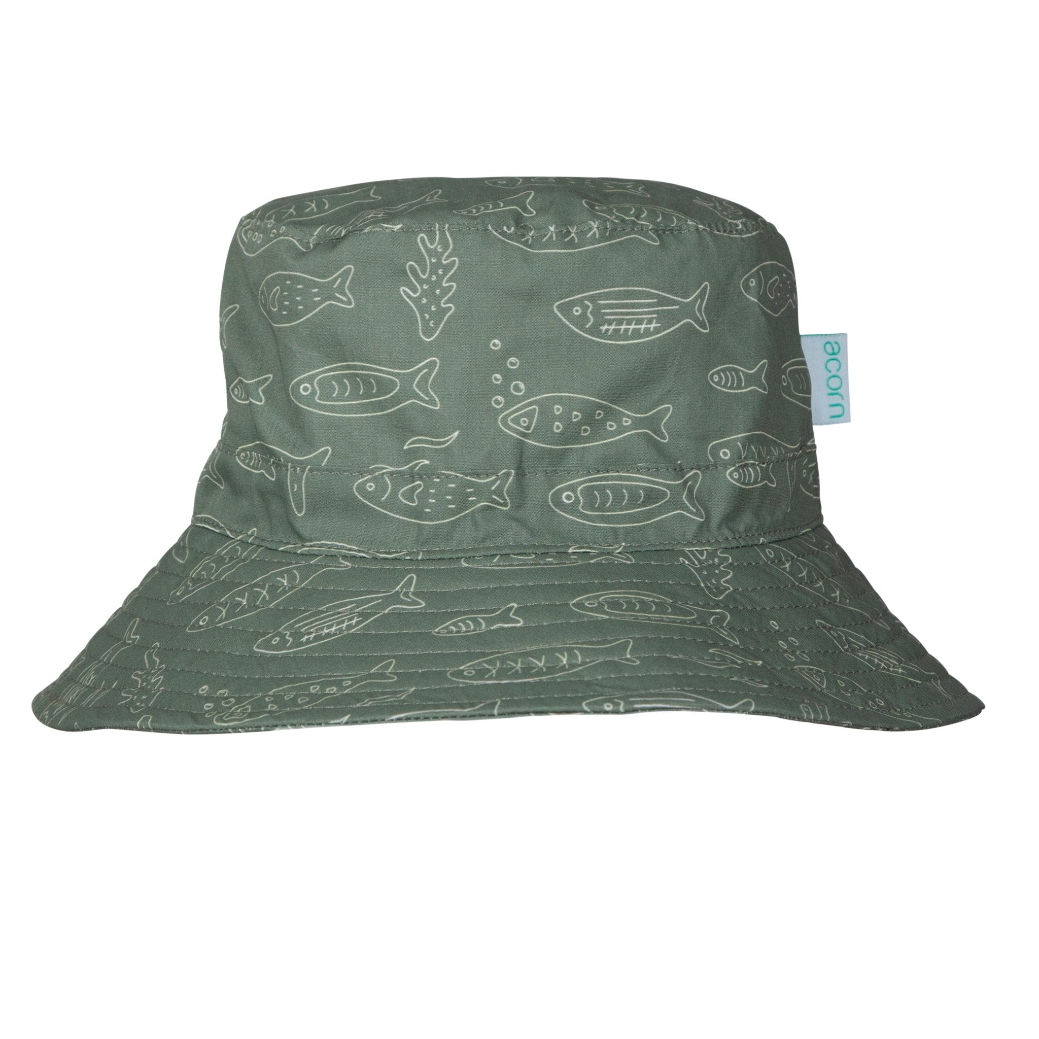 Acorn Kids School Of Fish Wide Brim Bucket Hat
