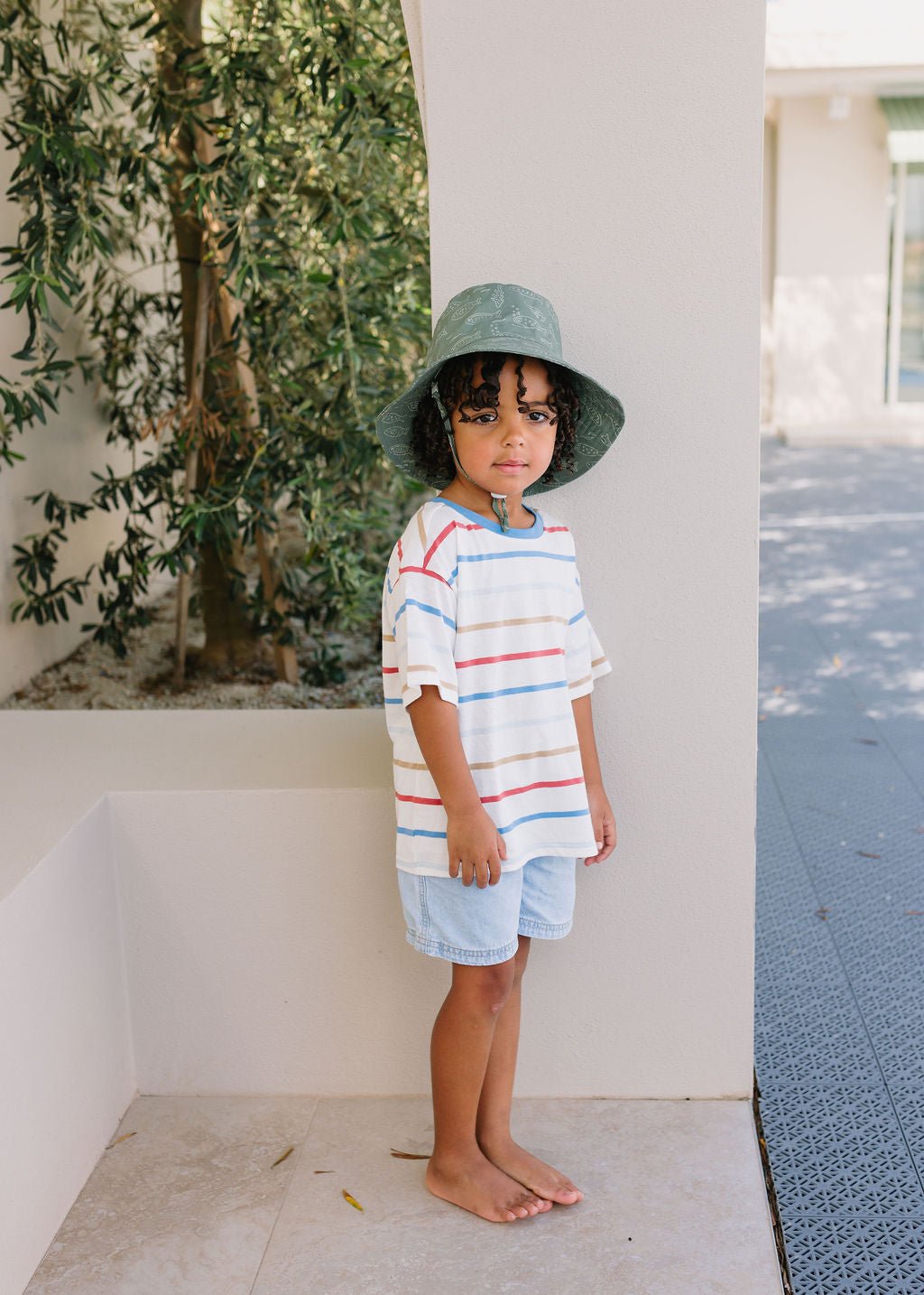 Acorn Kids School Of Fish Wide Brim Bucket Hat