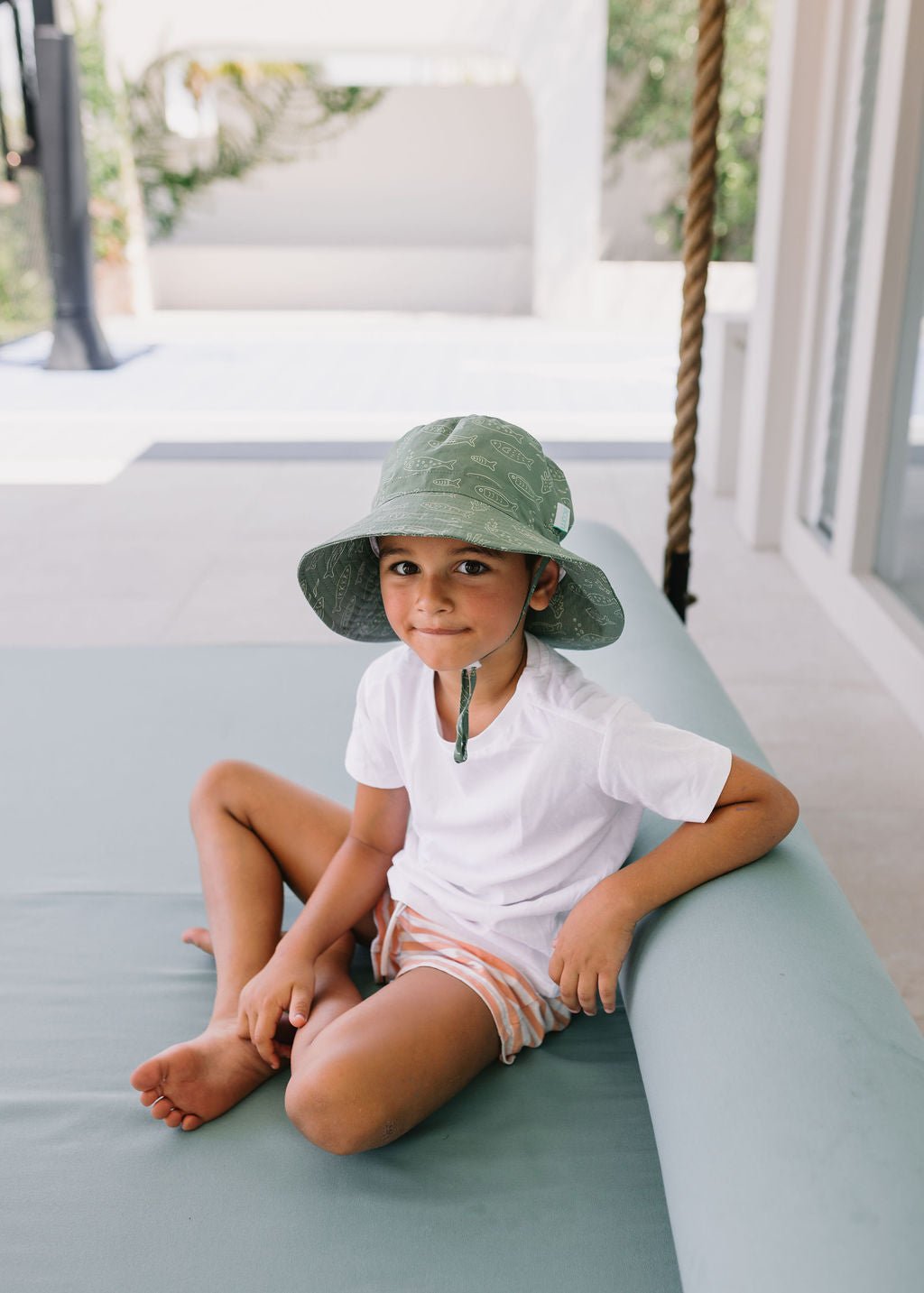 Acorn Kids School Of Fish Wide Brim Bucket Hat