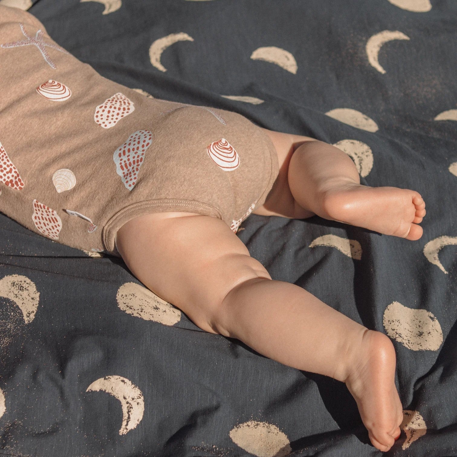 Olive + The Captain: Short Sleeve Bodysuit Shells Brown