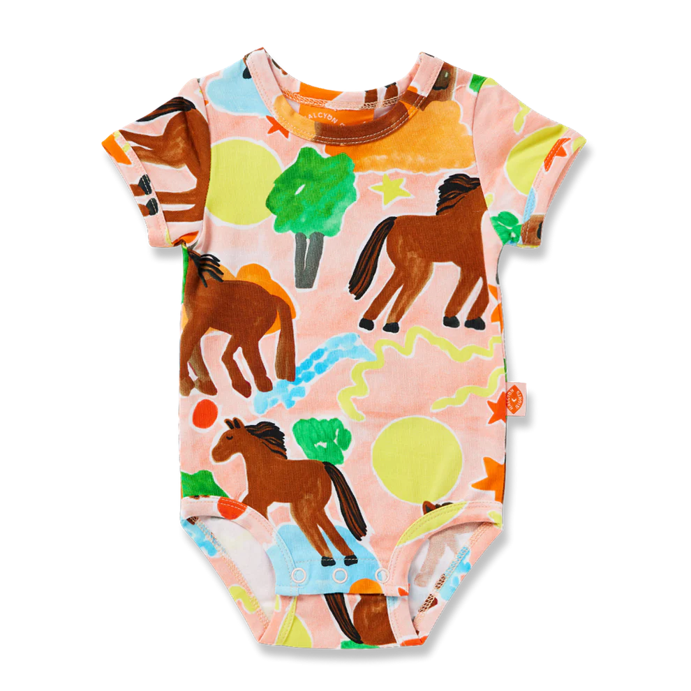 Halcyon Nights: Short Sleeve Bodysuit Giddy Up
