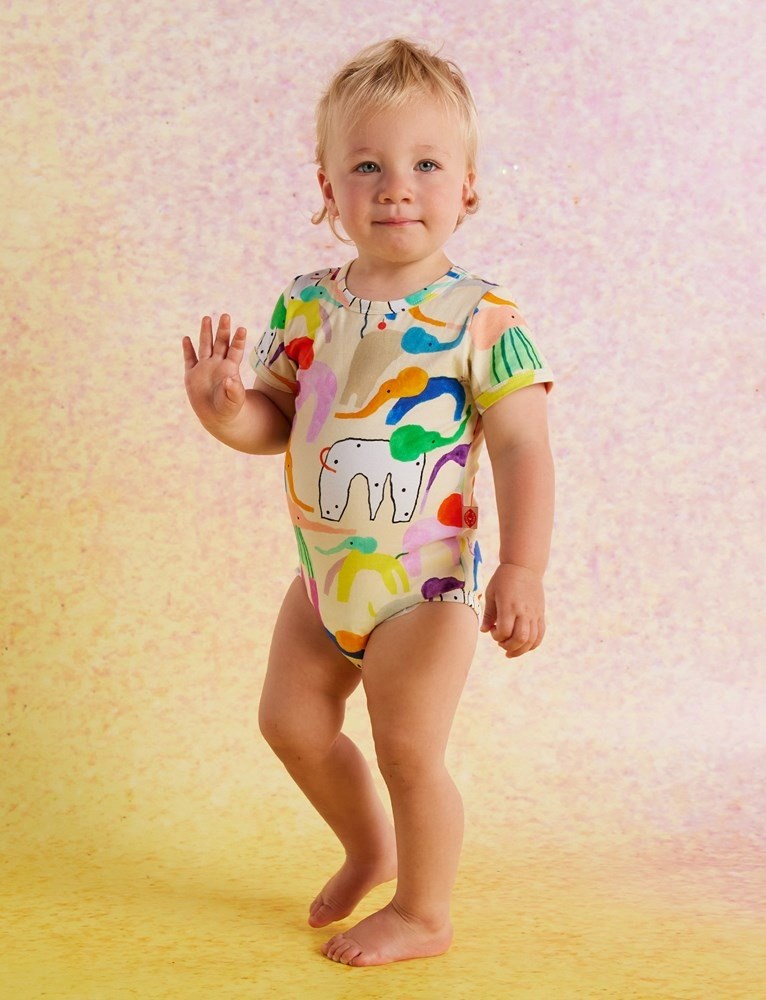 Halcyon Nights: Short Sleeve Bodysuit Happy Herd