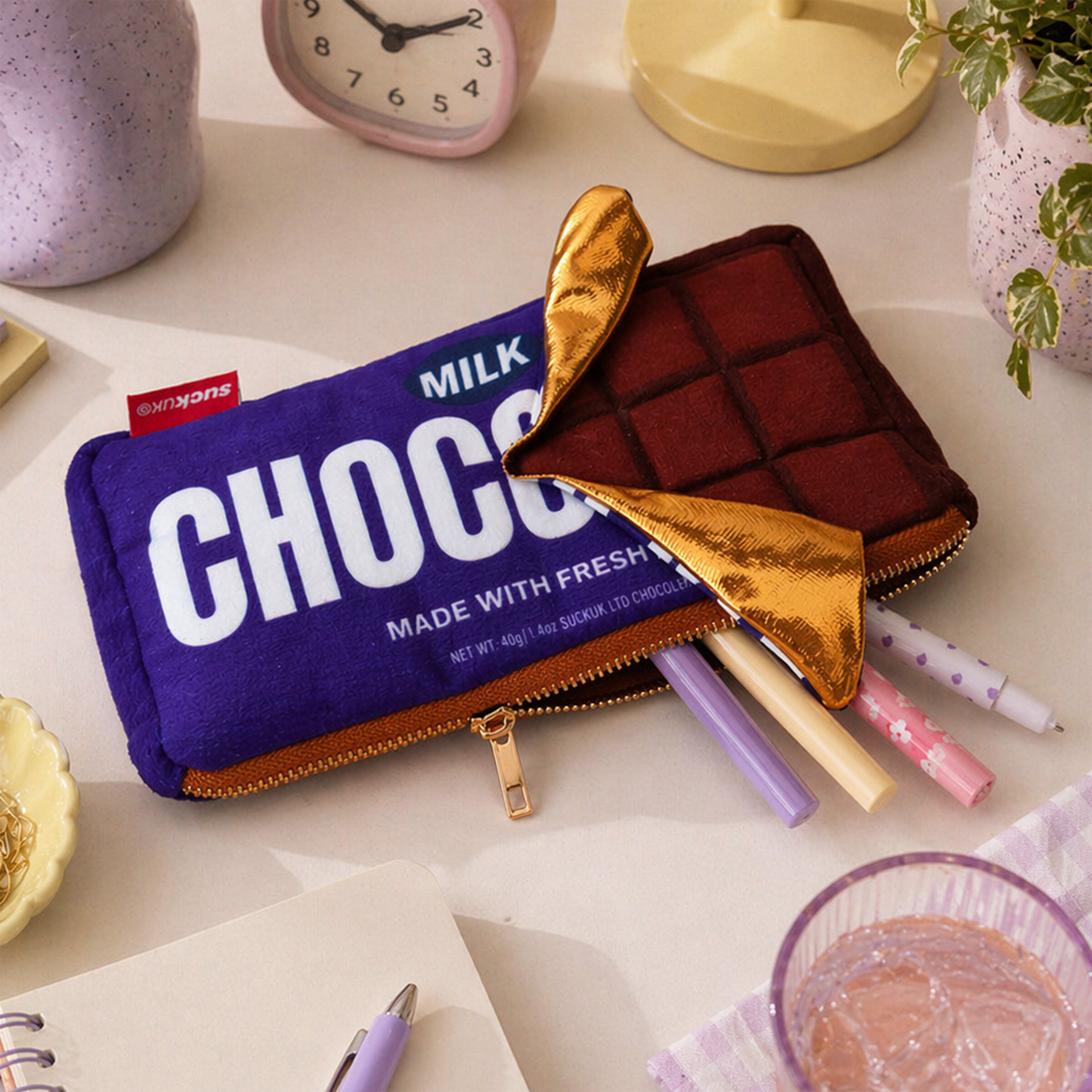 Suck UK Chocolate Bar Plush Zip Case