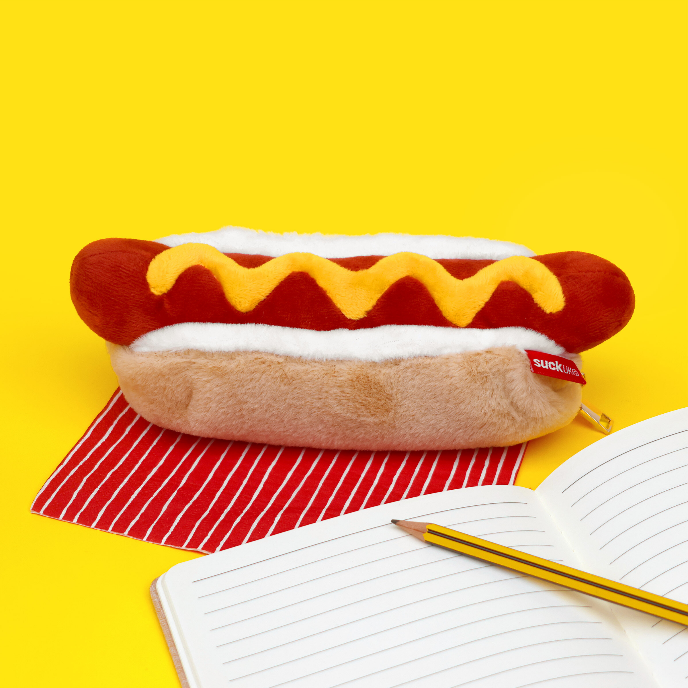 Suck UK Hot Dog Plush Zip Case