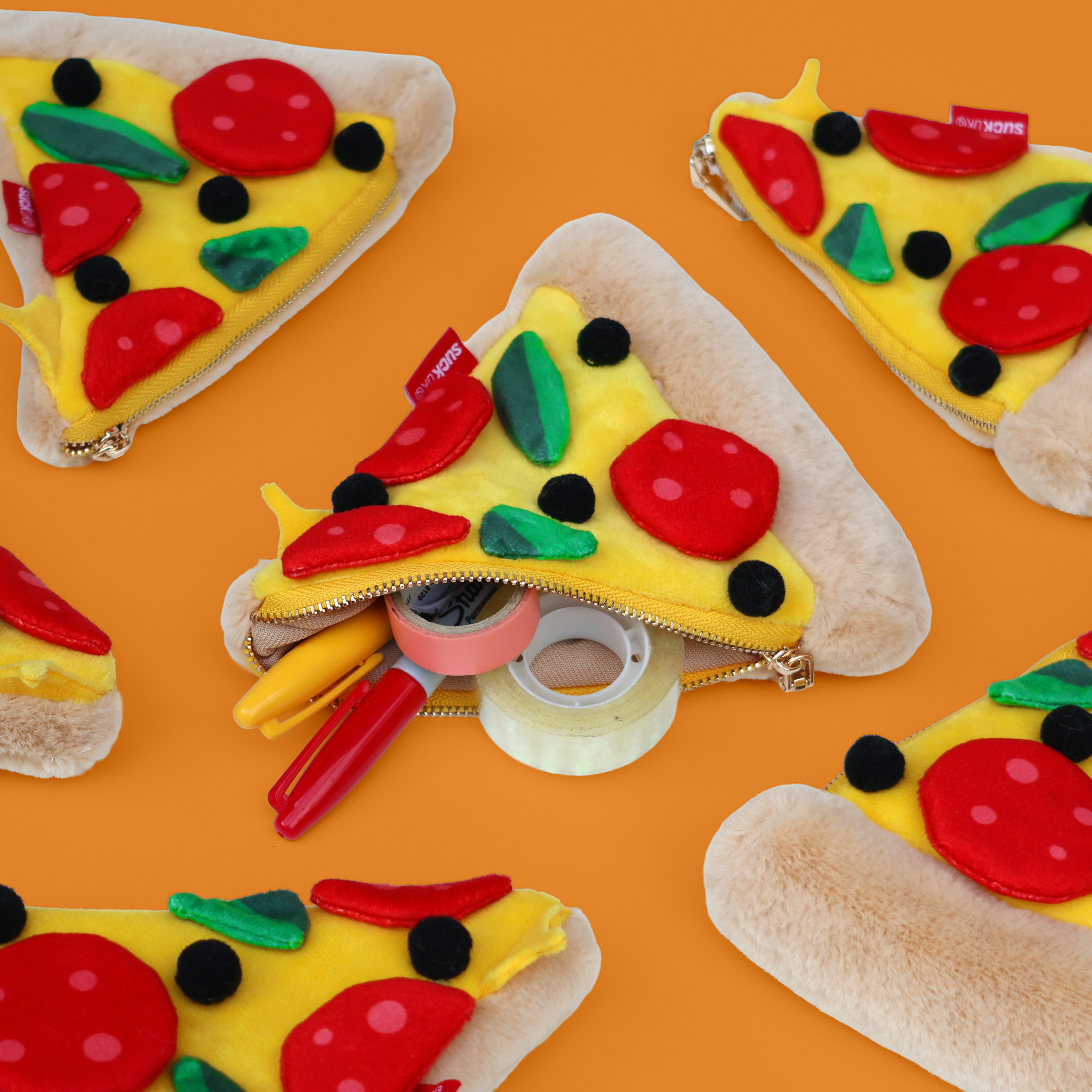 Suck UK Pizza Slice Plush Zip Case