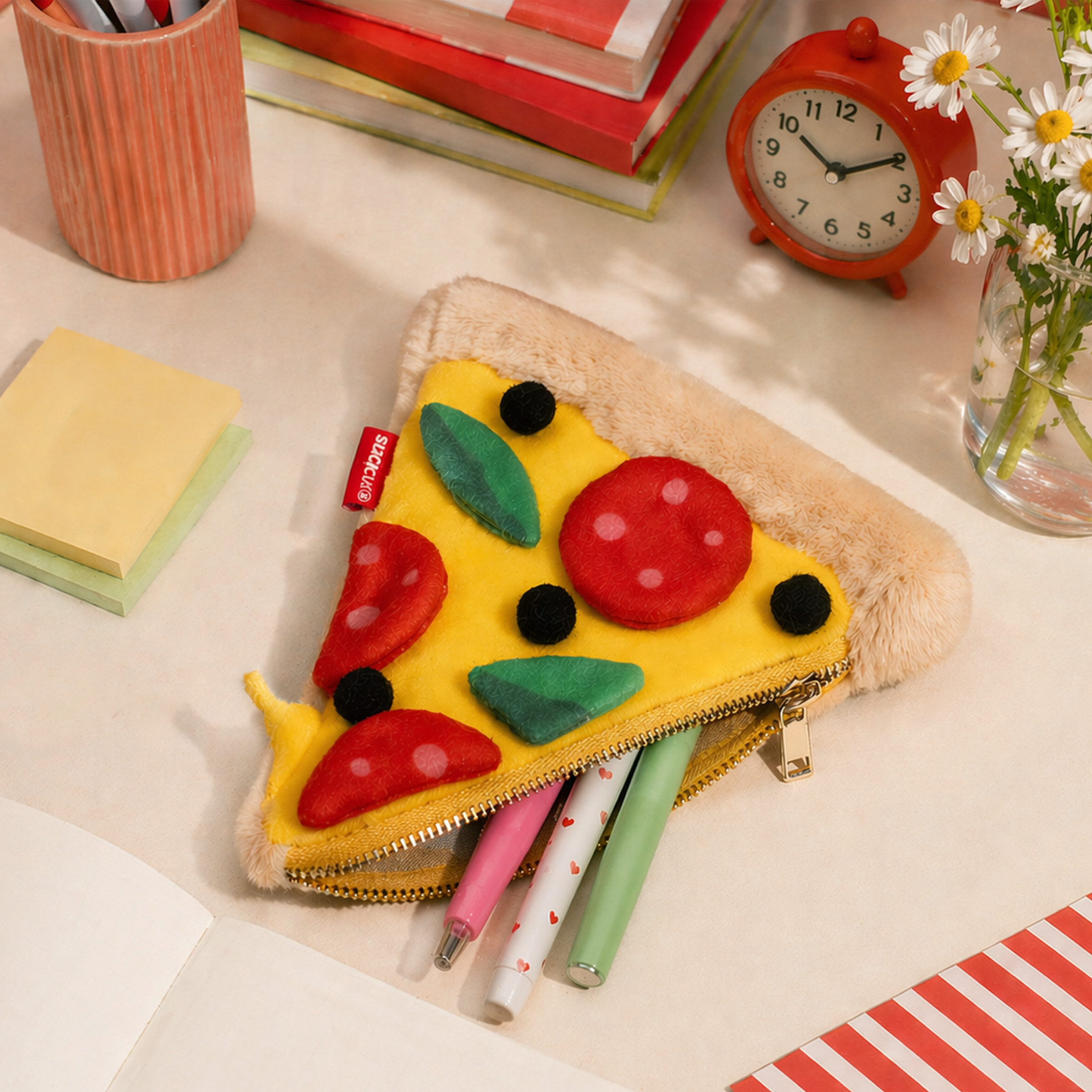 Suck UK Pizza Slice Plush Zip Case