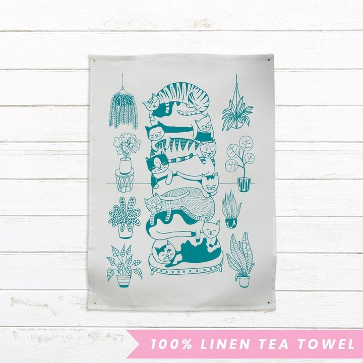 Tea Towels - Cat Stack