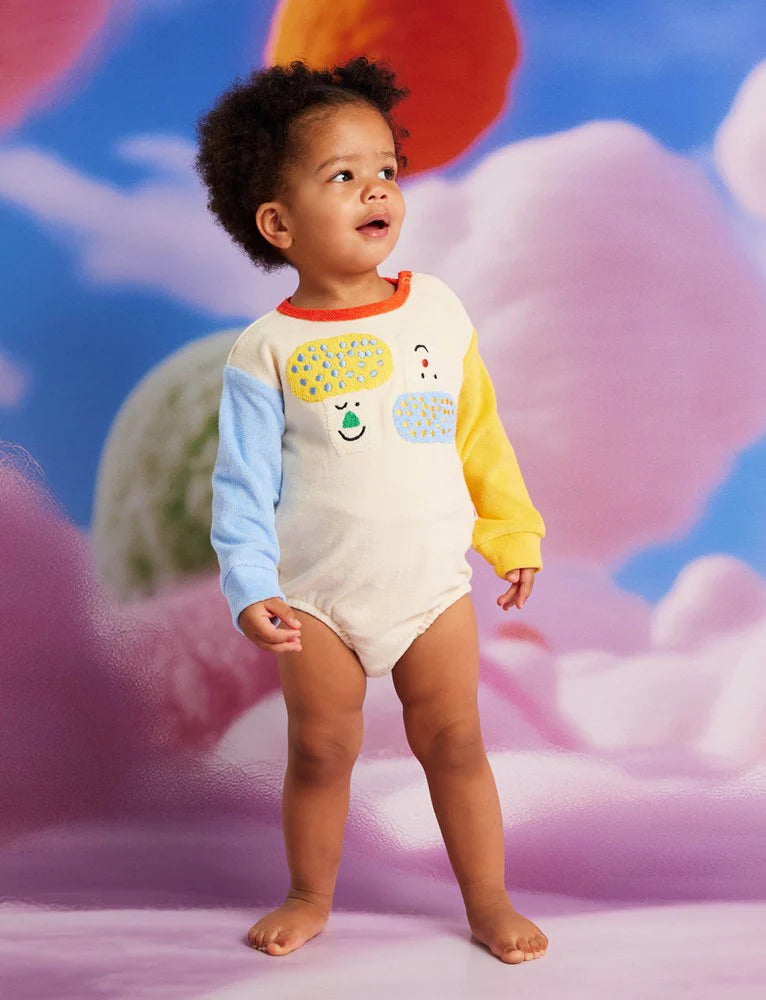 Halcyon Nights: Terry Long Sleeve Bodysuit Pocket Patch