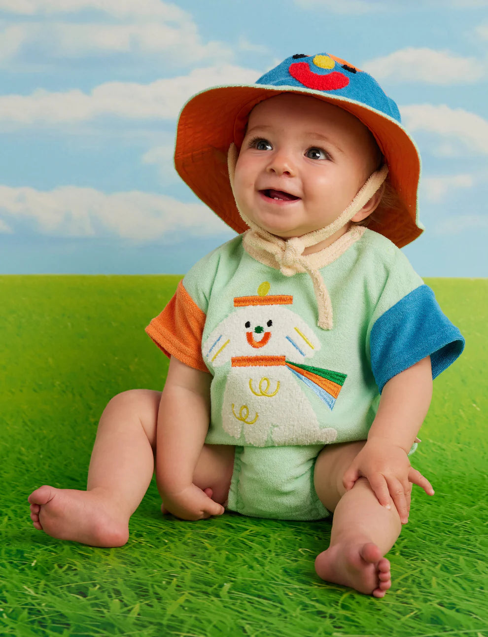 Halcyon Nights: Terry Short Sleeve Bodysuit Puppy Park