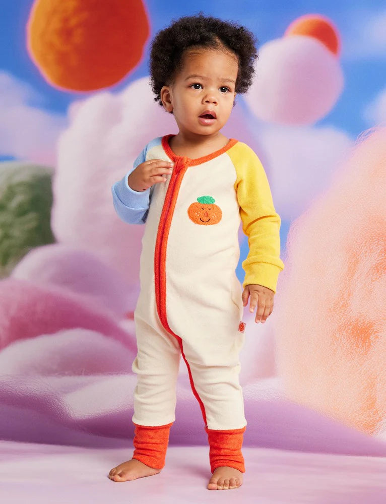 Halcyon Nights: Terry Long Sleeve Romper Pocket Patch