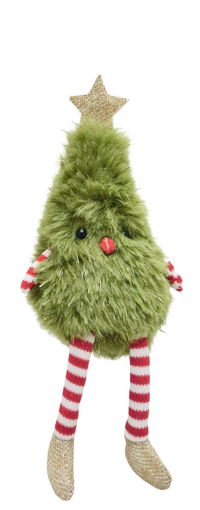 Fluffy Christmas Tree Hanging Decoration Green