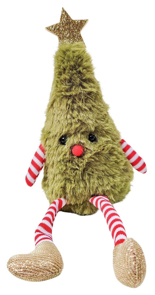 Fluffy Christmas Tree Sitting Decoration Green Small
