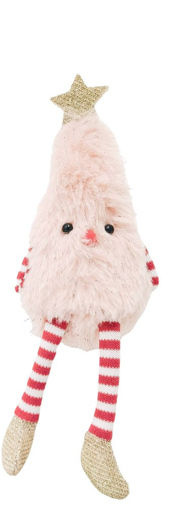 Fluffy Christmas Tree Hanging Decoration Pink