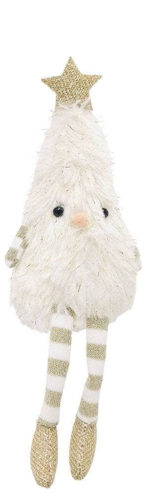 Fluffy Christmas Tree Hanging Decoration White