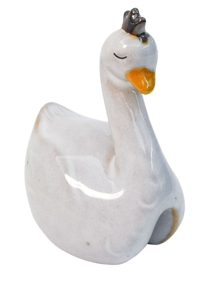 Swan Pot Hanger White Size 9 cm