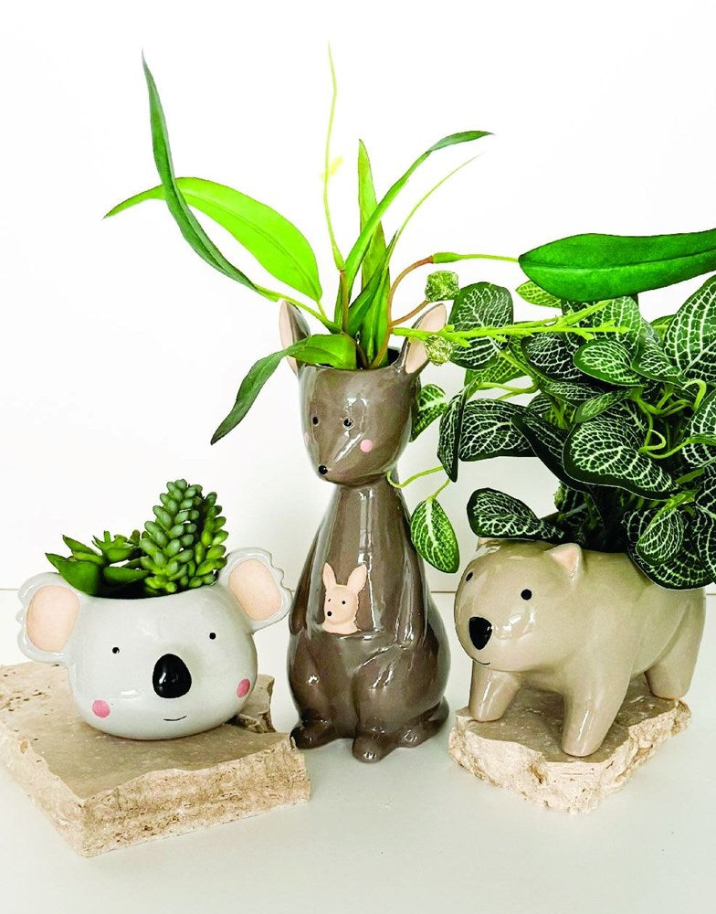 Urban products: Koala Head Planter Grey 14cm