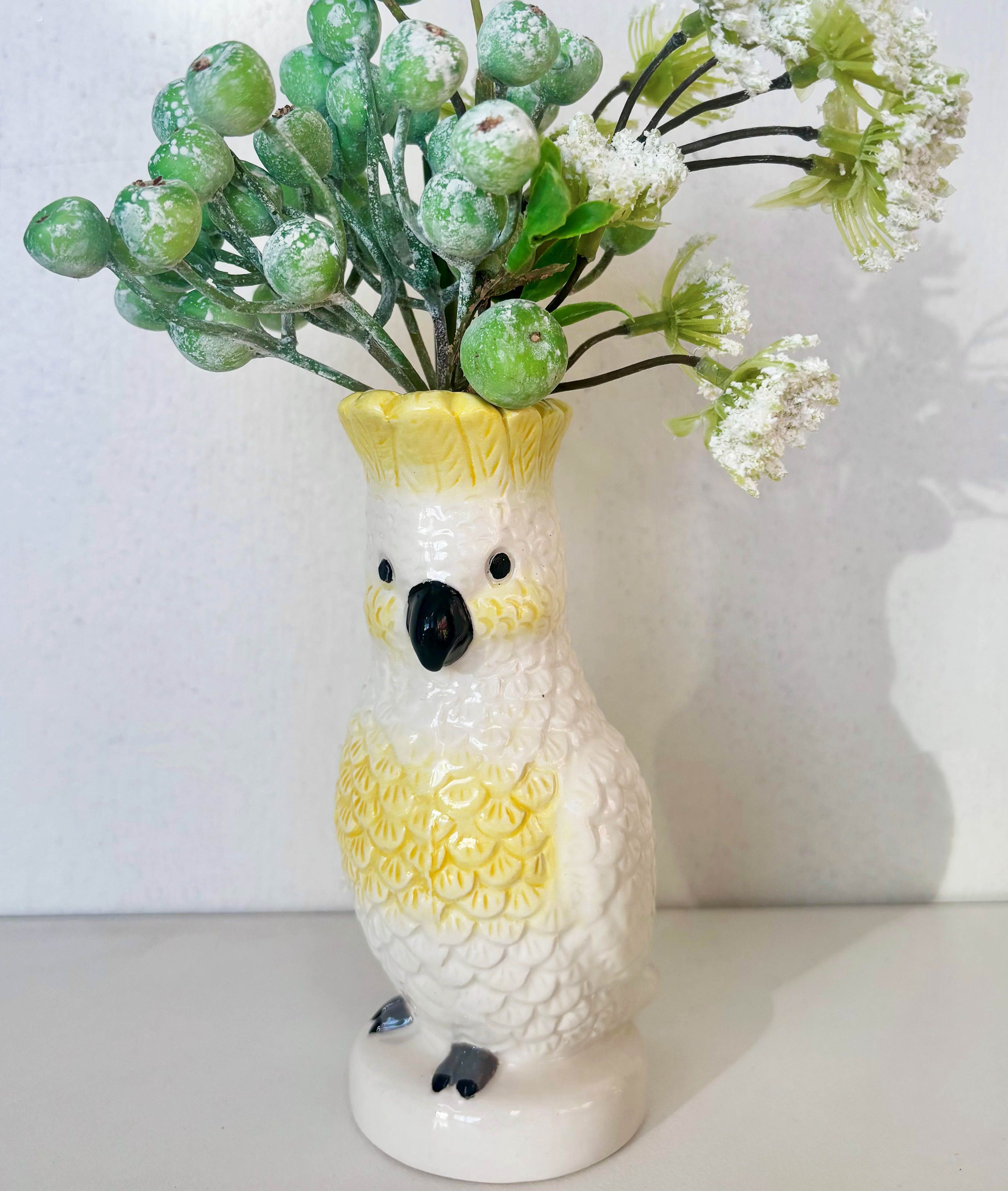 Urban Products Cockatoo Vase - White 15cm