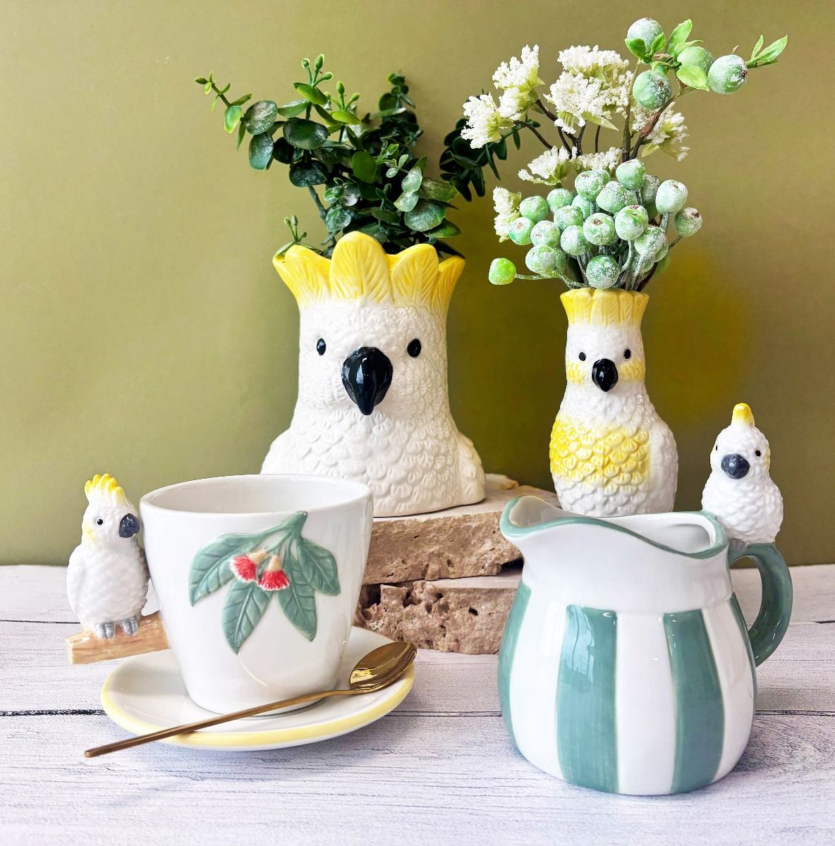 Urban Products Cockatoo Planter - White 14cm