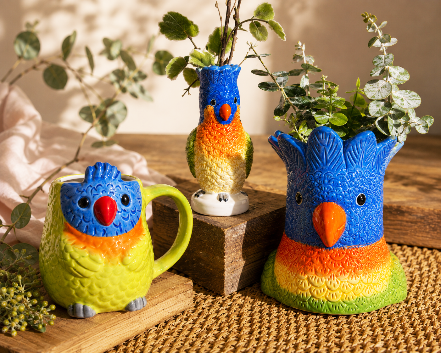 Urban Products Lorikeet Planter - Blue 14cm