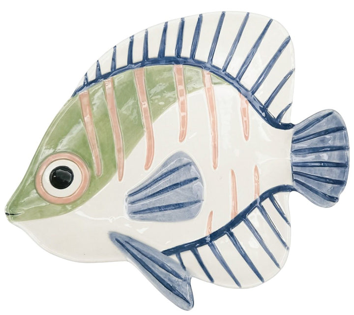 Reef Fish Trinket Dish White & Green