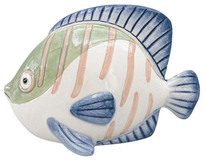 Reef Fish Ornament White & Green