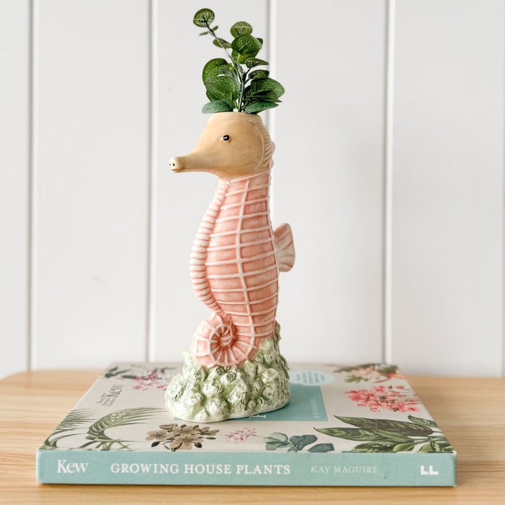 Reef Seahorse Vase Pink