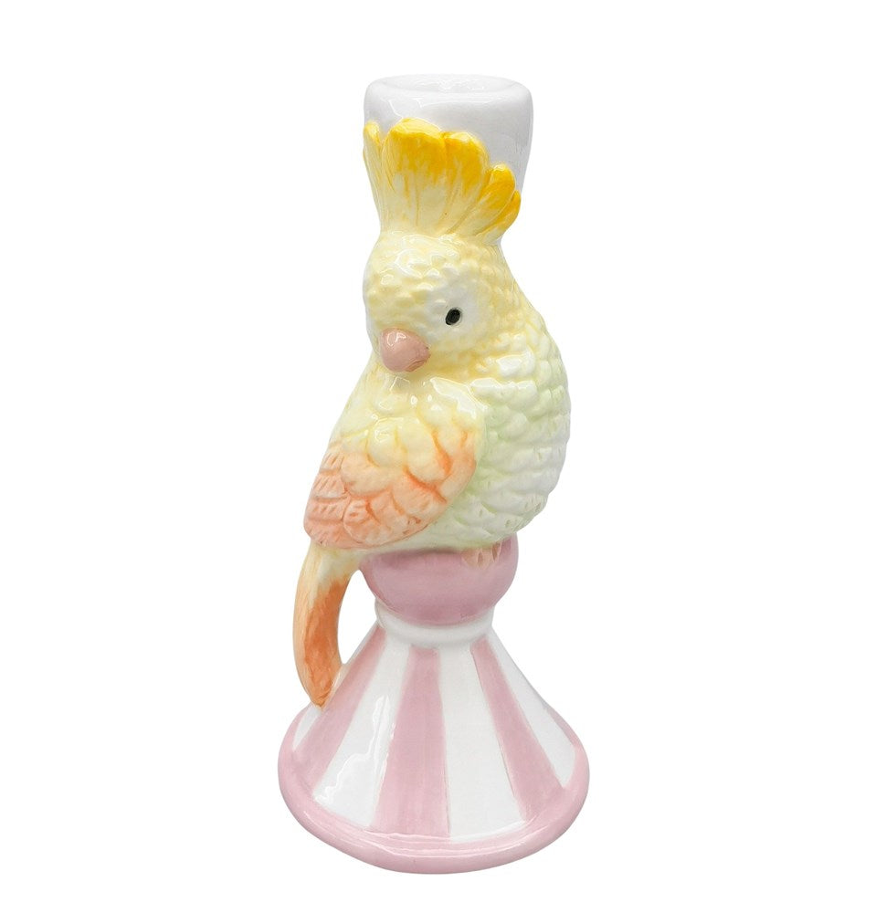 Perdy Parrot Candle Stick Pink 15 cm