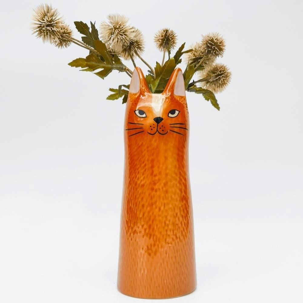 Bailey Cat Vase Orange