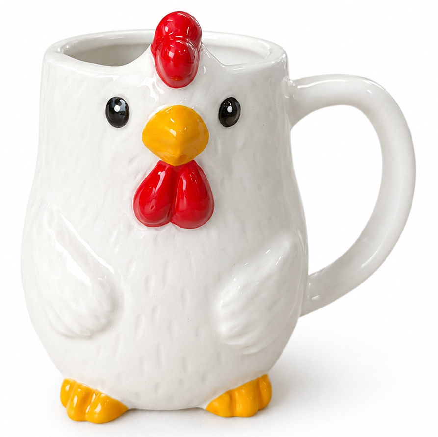 Urban Products Chicken Mug - White