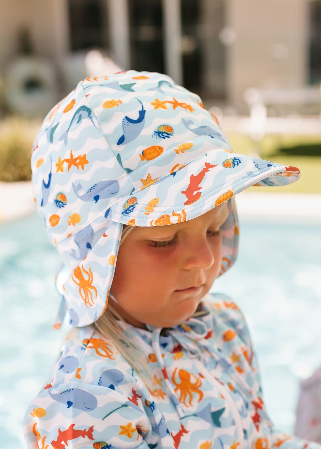 Acorn Kids Under The Sea Swim Flap Cap