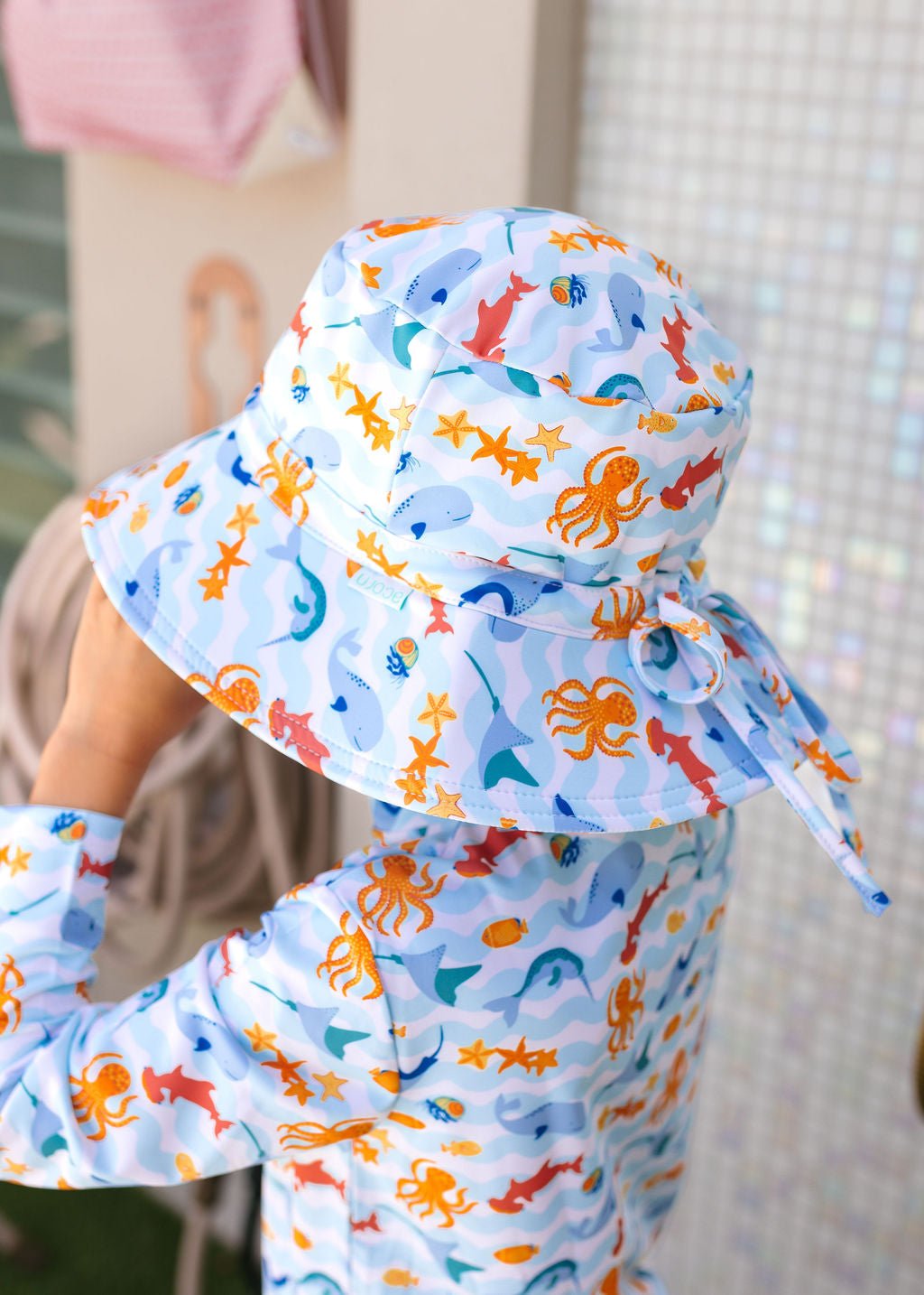 Acorn Kids Under The Sea Wide Brim Swim Bucket Hat